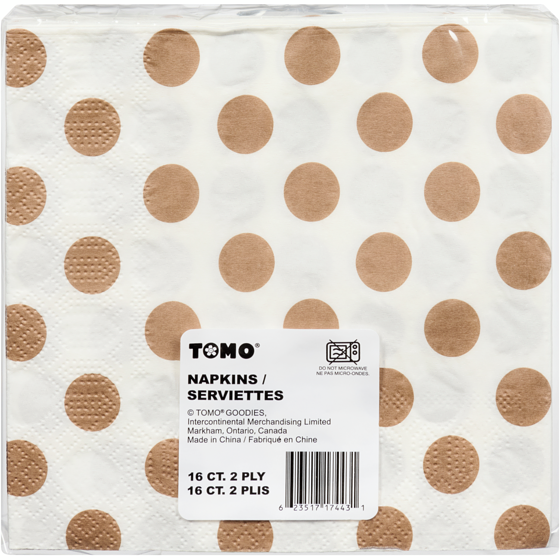 Tomo Occasion 16ct Lunch Napkins Rose Gold 16 ea, $0.19/1ea