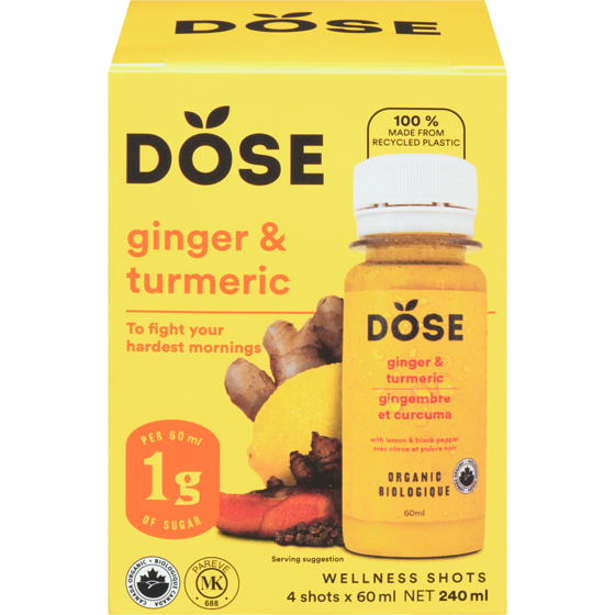Dose Shots Ginger & Turmeric 4x60.0 ml, $5.00/100g