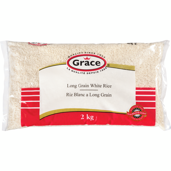 Grace Rice Long Grain White 2 kg, $0.45/100g