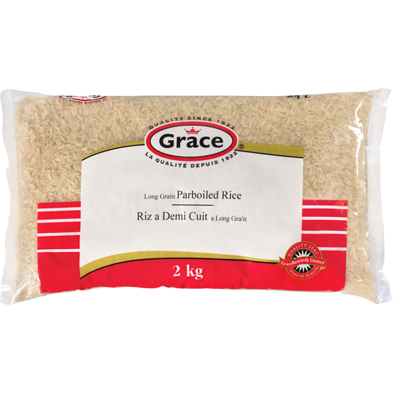 Grace Rice Long Grain Parboiled 2 kg, $0.45/100g