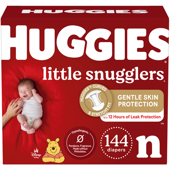 Huggies Little Snugglers Baby Diapers, Size Newborn (up to 10 lbs), 144 Ct 144 ea, $0.29/1ea