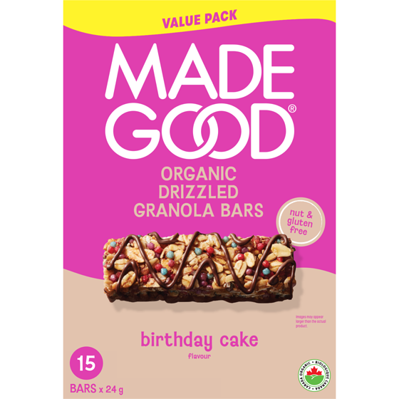 Made Good Chocolate Drizzled Birthday Cake Bar 15ct 360 g, $3.83/100g