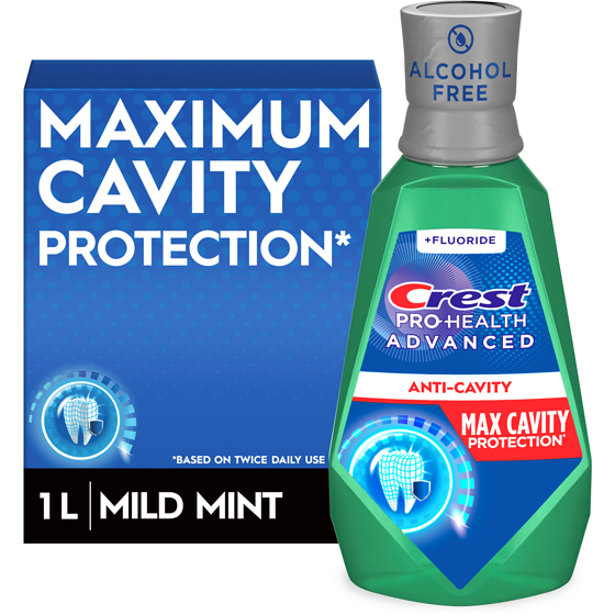 Crest Rince-bouche Pro-Santé Avancé Protection anticarie maximale, menthe douce, 1 L 1 l, 1,20 $/100ml