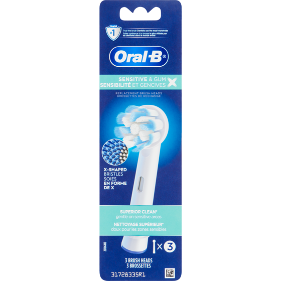 Oral-B Brossettes de rechange sensibilité et gencives 3 ea, 14,83 $/1ch