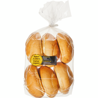 null Rouleaux Kaiser blancs, paquet de 6 418 g, 1,14 $/100g