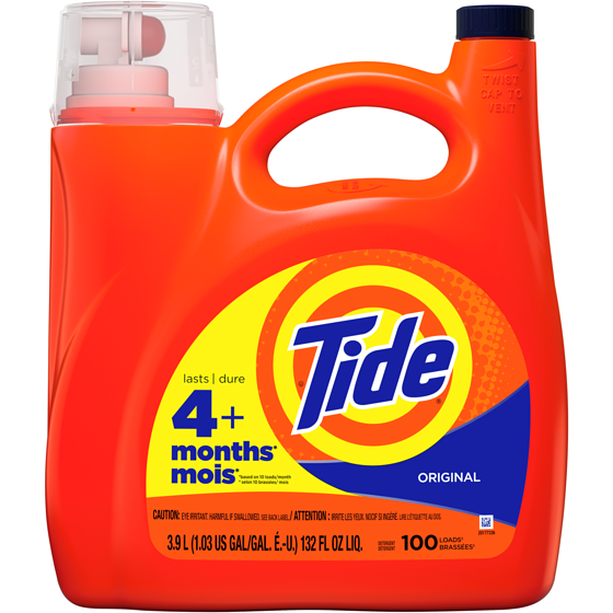 Tide Liquid Laundry Detergent Original, 100 loads 3.9 l, $0.56/100ml