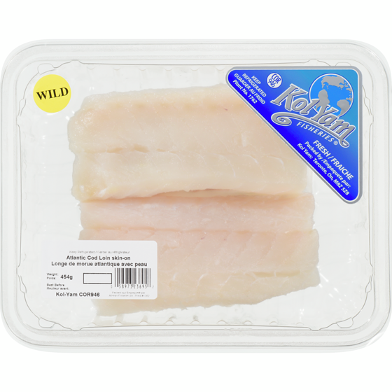 Kol Yam Atlantic Cod Loin, Skin-On 454 g, $5.06/100g
