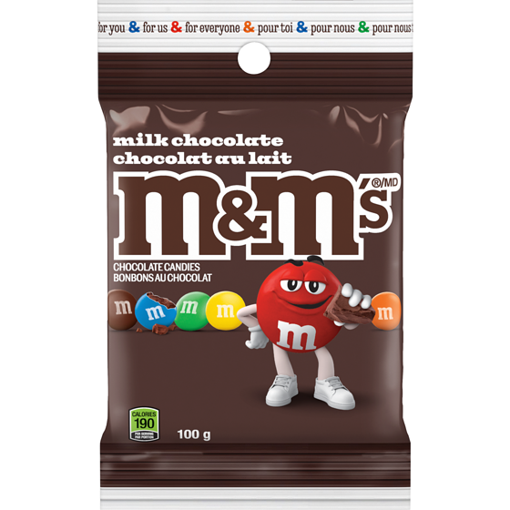 M&M's Chocolate Candies Milk Chocolate 100 g, $3.29/100g