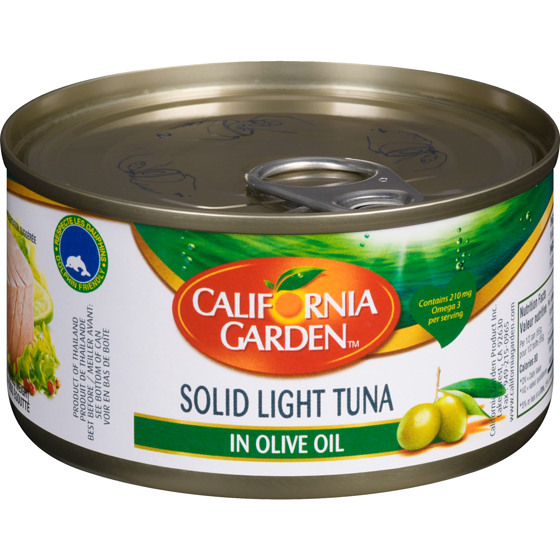 California Garden Solid Light Tuna In Olive Oil 185 g, $2.32/100g