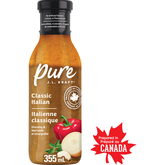 Kraft Pure J.L. Kraft Classic Italian Dressing & Marinade 355 ml, $1.69/100ml