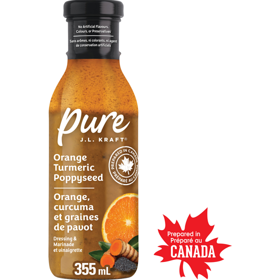 Kraft Orange Turmeric Poppyseed Dressing & Marinade 355 ml, $1.69/100ml