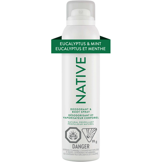 Native Aerosol-Free Spray Deodorant, Eucalyptus & Mint 99 g, $19.18/100g