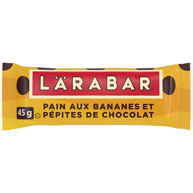 Larabar Pain aux Bananes et Pépites de Chocolat, Barres Énergétiques aux Fruits et Noix Vegan sans Gluten 45 g, 4,44 $/100g