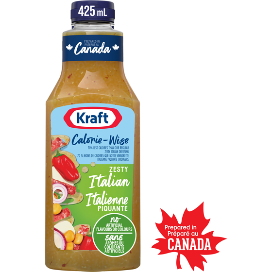 Kraft Calorie-Wise Zesty Italian Salad Dressing 425 ml, $0.94/100ml