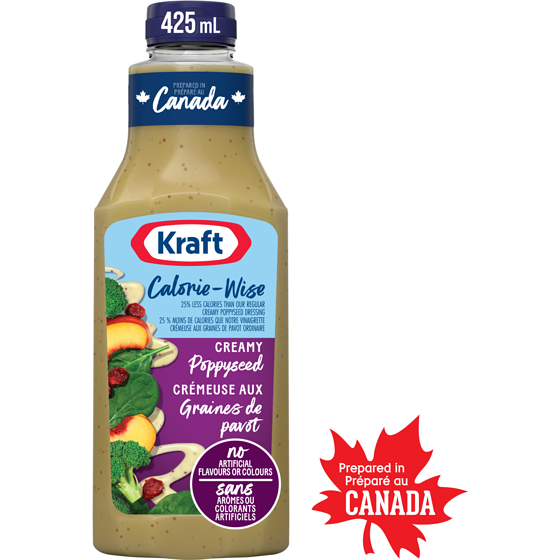 Kraft Calorie-Wise Creamy Poppyseed Salad Dressing 425 ml, $1.17/100ml