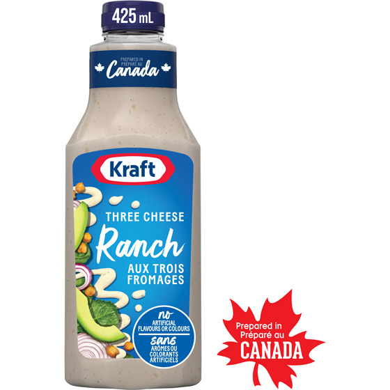 Kraft Three Cheese Ranch Salad Dressing 425 ml, $0.94/100ml