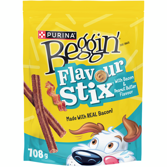 Purina Beggin' Flavour Stix Bacon & Peanut Butter, Dog Treats 708 g, $1.55/100g