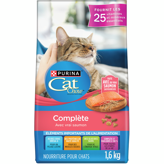 Purina (MD) Cat Chow(MD) Complète avec Vrai Saumon Nourriture pour Chats 1.6 kg, 0,72 $/100g