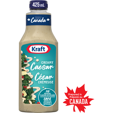 Kraft Vinaigrette césar crémeuse, bouteille 425 ml, 0,82 $/100ml