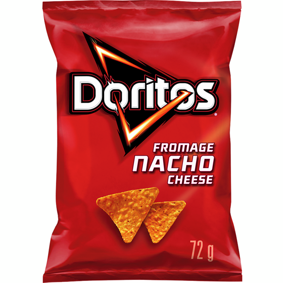 Doritos Fromage Nacho Chips tortilla  72 g, 3,46 $/100g