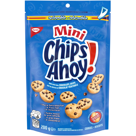 Christie Mini biscuits CHIPS AHOY! originaux aux pépites de chocolat 200 g, 2,15 $/100g