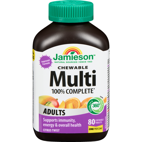 Jamieson Chewable Multi 100% Complete Adults Citrus Twist 80 ea, $0.26/1ea