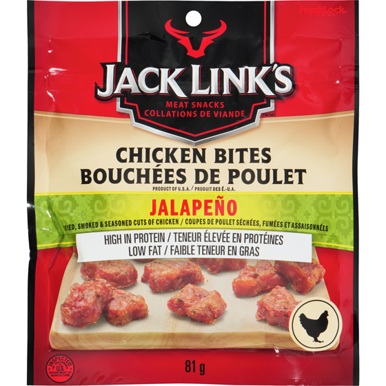 Jack Link’s Bouchées de poulet jalapeño 81 g, 9,86 $/100g