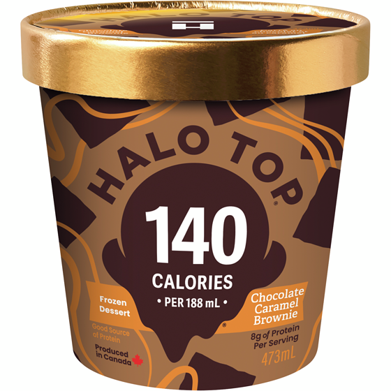 Halo Top Frozen Dessert, Chocolate Caramel Brownie 473 ml, $1.58/100ml