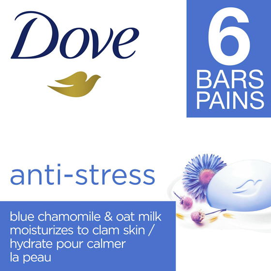Dove Bars Anti-Stress Blue Chamomile & Oat Milk 636 g, $1.42/100g