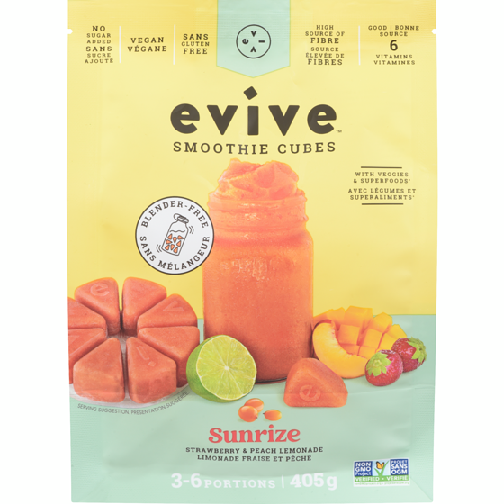 Evive Smoothie cubes sunrize limonade fraise et pêche 405 g, 2,47 $/100g