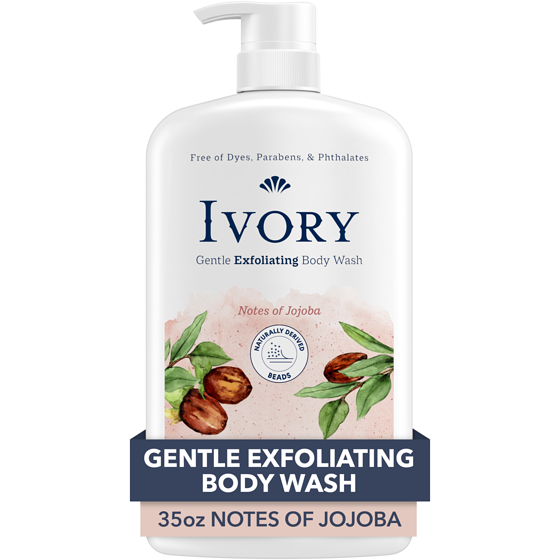 Ivoire Doux nettoyant pour le corps exfoliant, parfum Notes de jojoba, 1,03 L (35 oz) 1035 ml, 0,85 $/100ml
