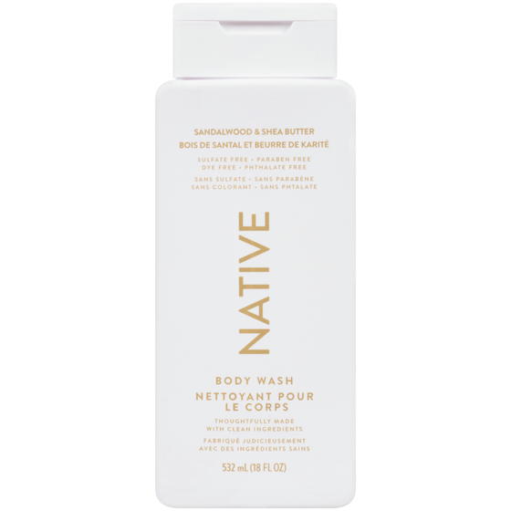 Native Body Wash, Sandalwood & Shea Butter 532 ml, $3.01/100ml