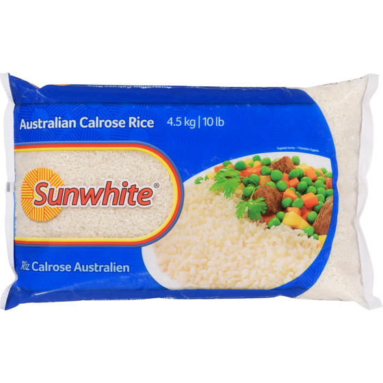 null Riz calrose australien 4.5 kg, 0,40 $/100g