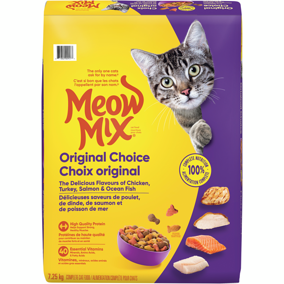 Meow Mixx Nourriture pour chats choix original 7.25 kg, 0,40 $/100g