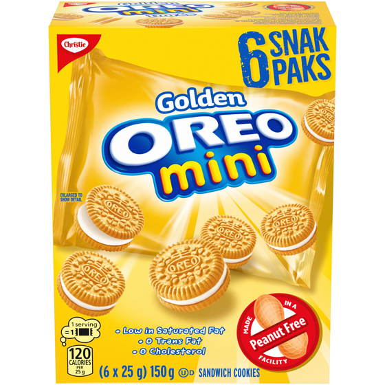 Christie OREO, Mini Golden Cookies, Snack Pack, School Snacks 150 g, $2.00/100g