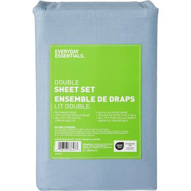 Everyday Essentials Double Cotton Sheet 4 Piece Set 1 ea, $33.00/1ea