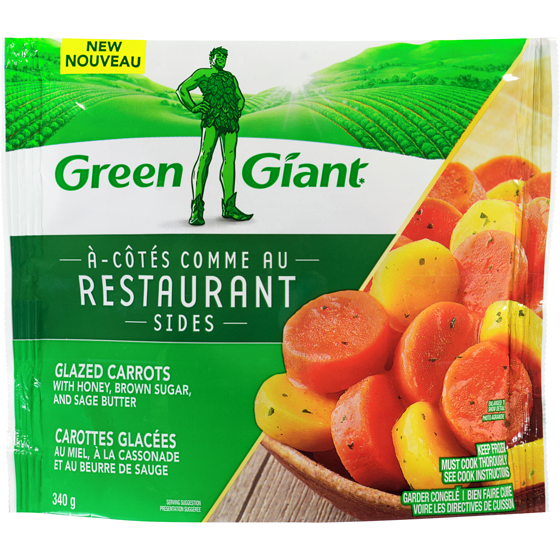 Green Giant Restaurant Sides Glazed Carrots 340 g, $1.32/100g