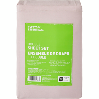 Everyday Essentials Double Cotton Sheet 4 Piece Set 1 ea, $45.00/1ea