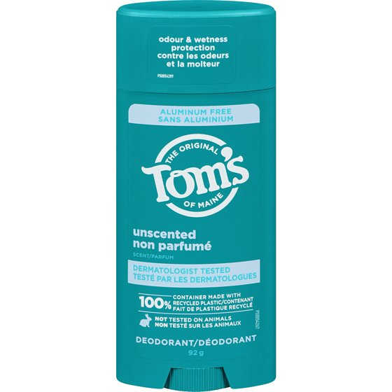 Tom’s of Maine Déodorant naturel non parfumé tom's of maine pour femmes et hommes 92 g, 14,12 $/100g