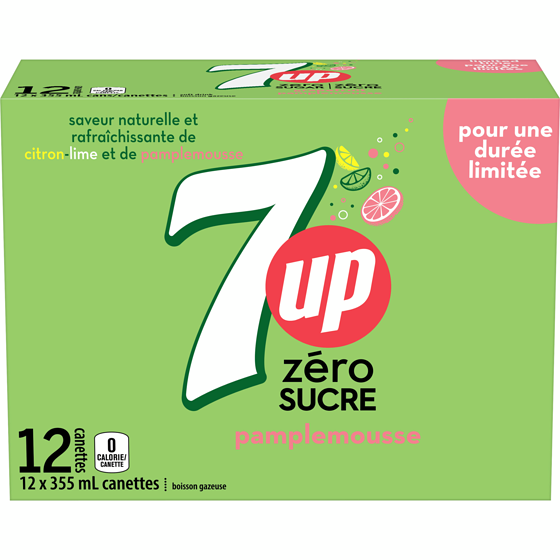 7 UP Zéro Pamplemousse 12x355.0 ml, 0,21 $/100ml