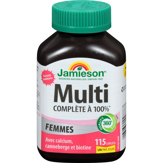 Jamieson Multivitamine complète à 100 % pour femmes 115 ct 115 ea, 0,20 $/1ch