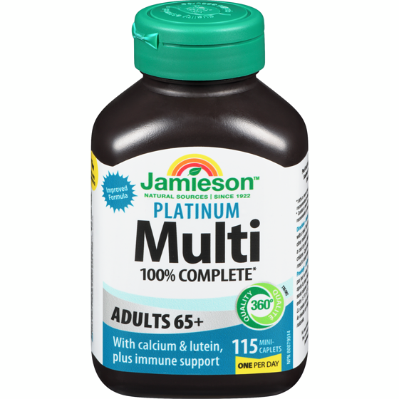 Jamieson Multi 100% Complete Platinum Adults 65+ 115 ea, $0.18/1ea