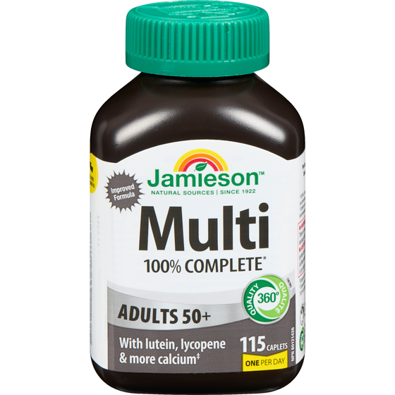 Jamieson Multi 100% Complete Adults 50+ 115 ea, $0.20/1ea