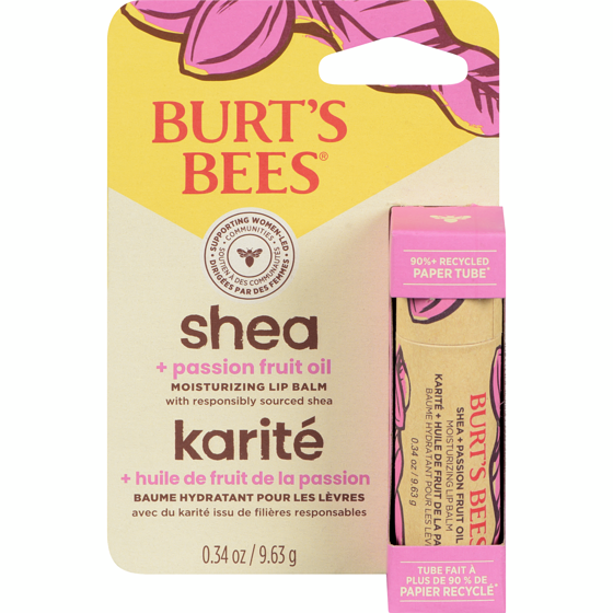 Burt’s Bees Baume hydratant pour les lèvres karité + huile de fruit de la passion 9.63 g, 140,08 $/100g