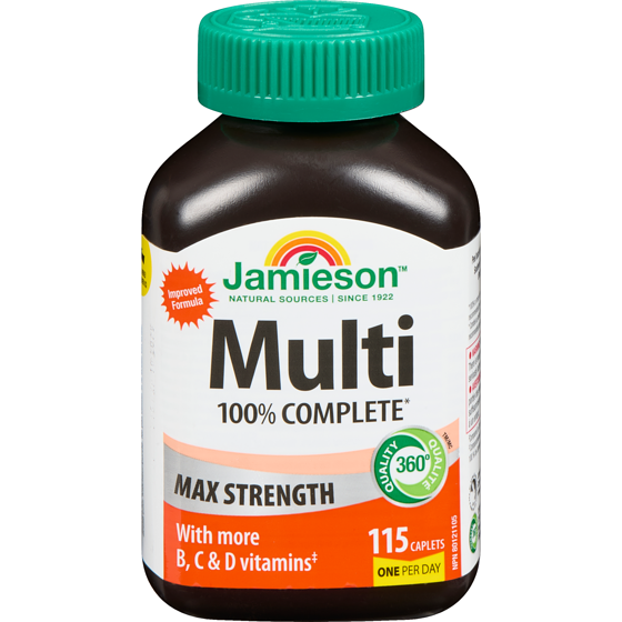 Jamieson Multi 100% Complete Max Strength 115 ea, $0.18/1ea