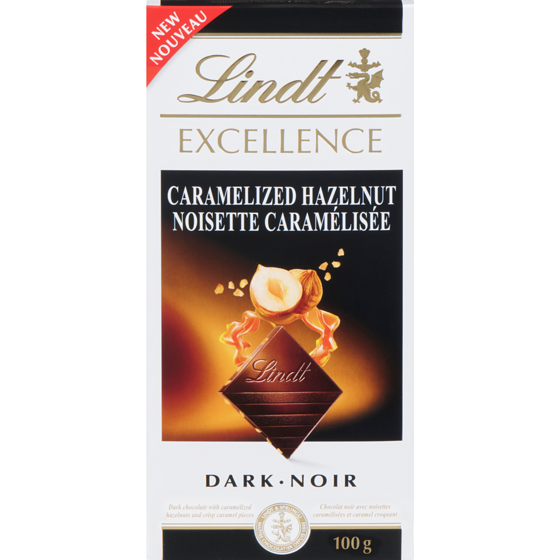 Lindt EXCELLENCE Caramelized Hazelnut Dark Chocolate Bar 100 g, $5.99/100g