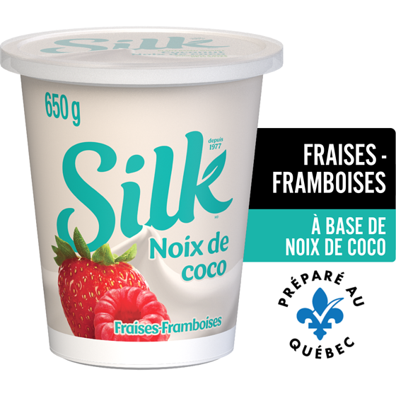 Silk Yogourt à base de plantes, saveur fraises-framboises 650 g, 1,15 $/100g