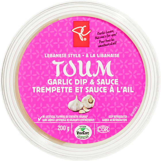 le Choix du Président Trempette et sauce à l'ail Toum 200 g, 2,40 $/100g