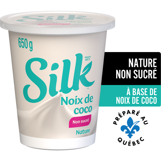 Silk Yogourt végétal à base de noix de coco nature non sucré 650 g, 1,15 $/100g