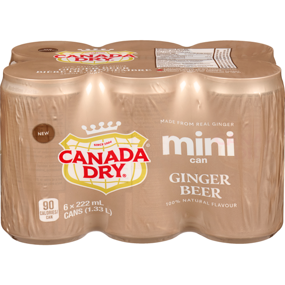 Canada Dry Ginger Beer Mini Can 6x222.0 ml, $0.43/100ml